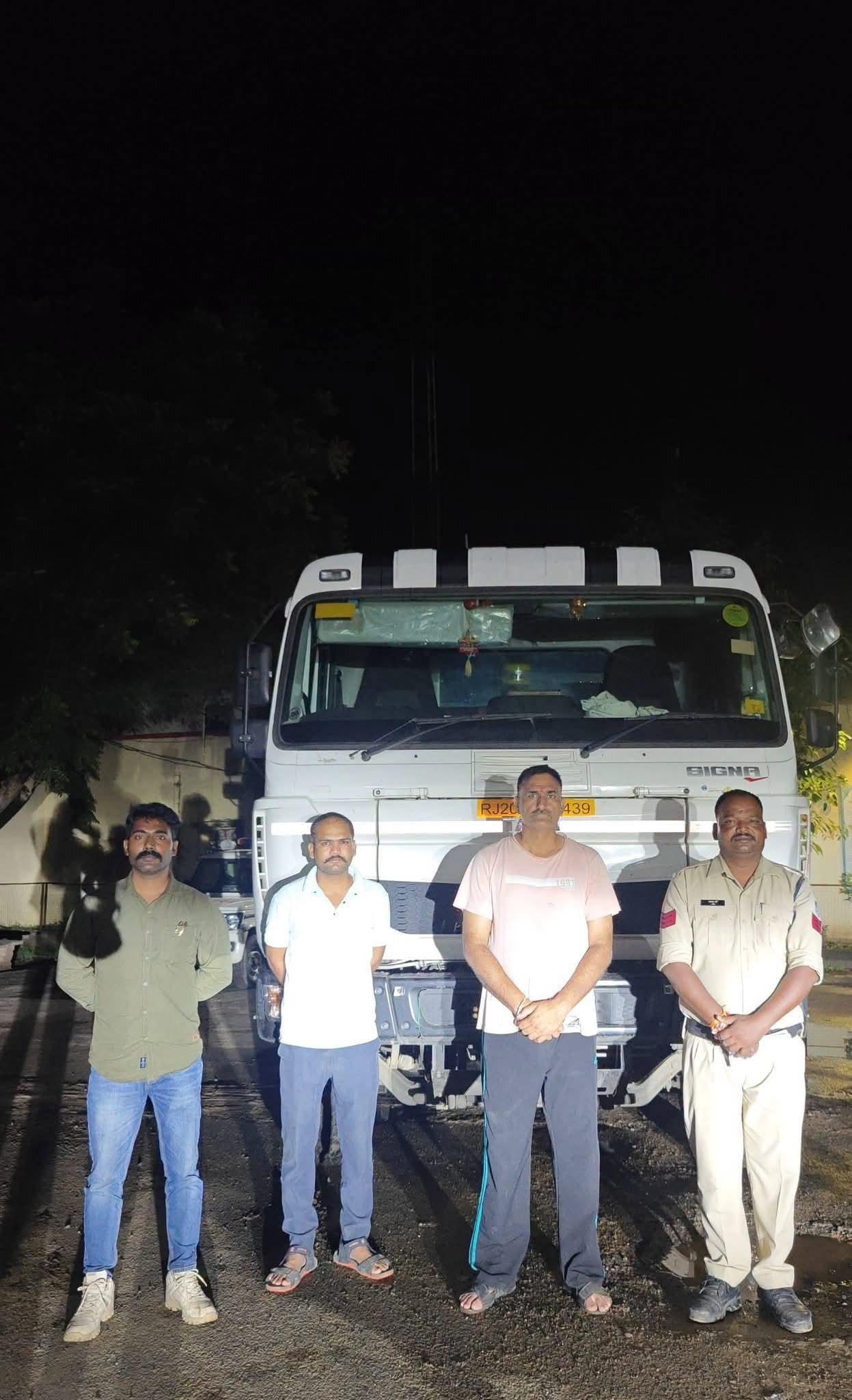 भैरुंदा पुलिस की त्वरित कार्रवाई: 12 घंटे में ₹57 लाख का चोरी हुआ हाईवा डंपर राजस्थान से बरामद